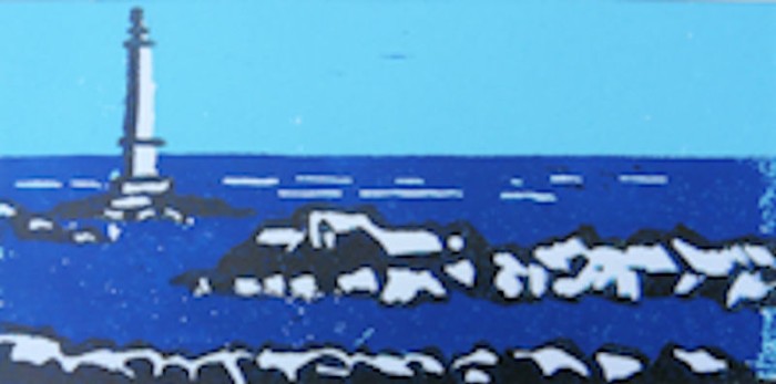 normandie 1 3kl linodruk blauw normandie 1 3kl linodruk blauw