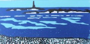 normandie 2 3kl linodruk blauw