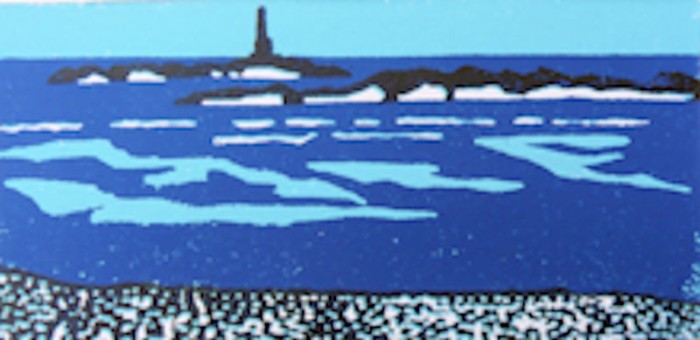 normandie 2 3kl linodruk blauw normandie 2 3kl linodruk blauw