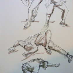 breakdancers 1 viltstift en gewassen inktx1109