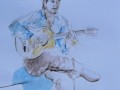 gitarist 1 tekening krijt gitarist 1 tekening krijt