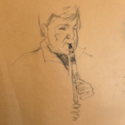 klarinetspeler krijt