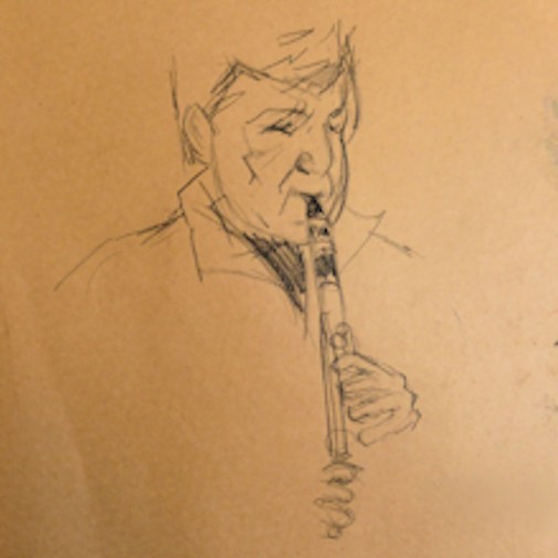 klarinetspeler krijt